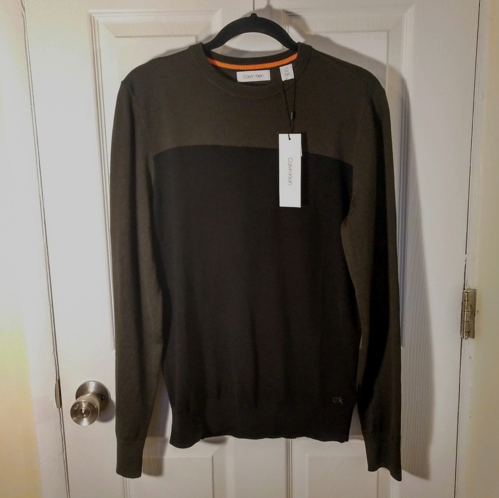 Olive Green & Black Calvin Klein Sweater